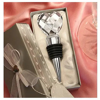 I Heart Wine Crystal Heart Wine Stopper - TinnLizzie