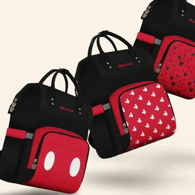 Disney Mickey & Minnie Pocket Patterned Diaper Bag - TinnLizzie