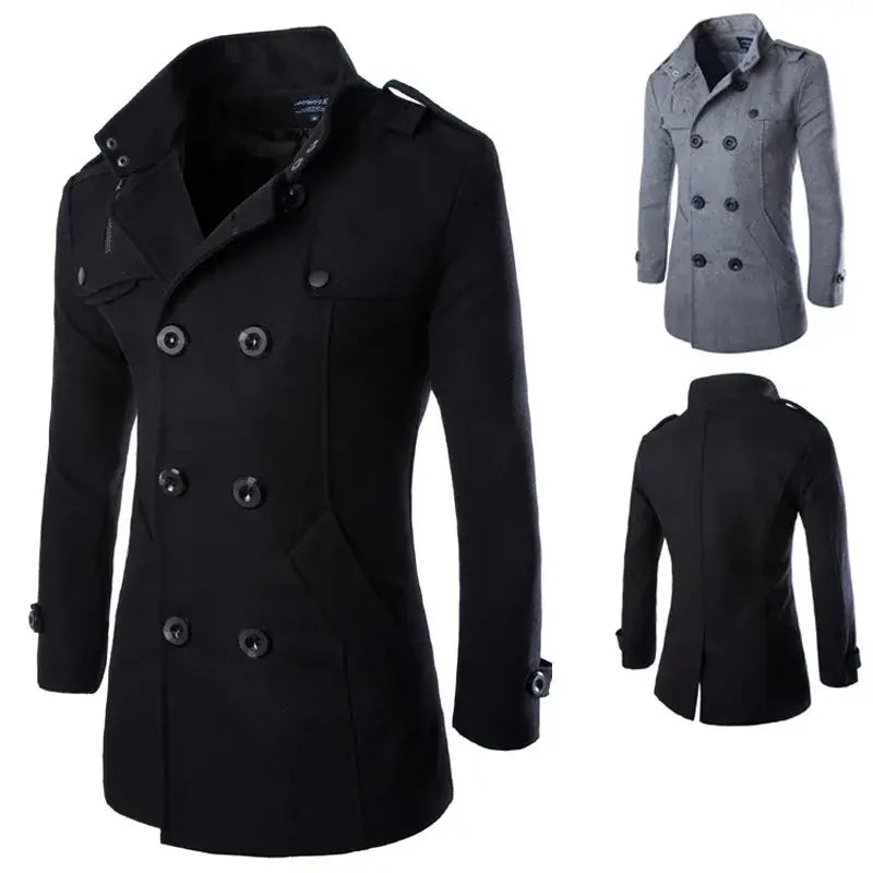 Mens Overcoat Trench Jacket - TinnLizzie