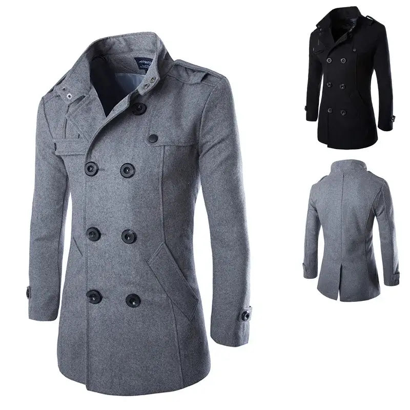 Mens Overcoat Trench Jacket - TinnLizzie