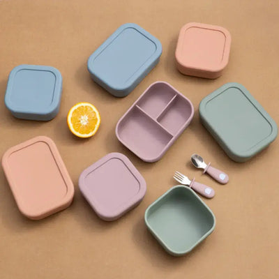 Silicone Baby Feeding Set: Leakproof, Microwave-Safe Bowl & Plate - TinnLizzie