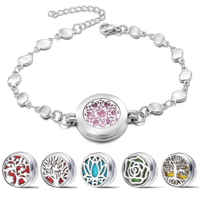 Heart-Shaped Adjustable Aromatherapy Bracelet - TinnLizzie